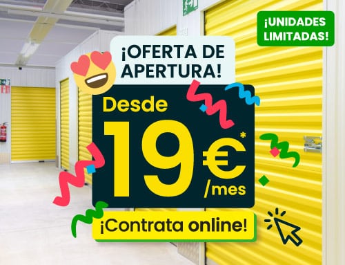 alquiler trasteros Villaverde oferta 19 euros apertura Tu Trastero